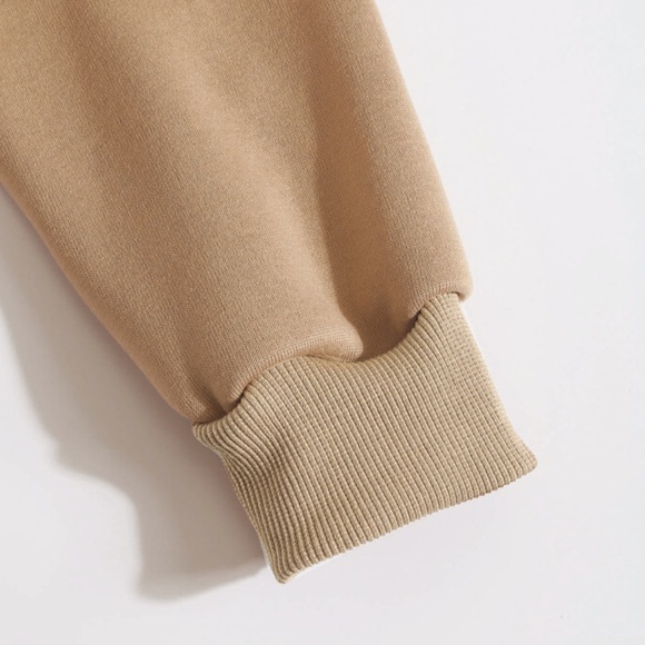 NEW| Women’s Shein Comfy Khaki Drawstring
Front Pocket Hooded Sweatshirt - Picture 4 of 7